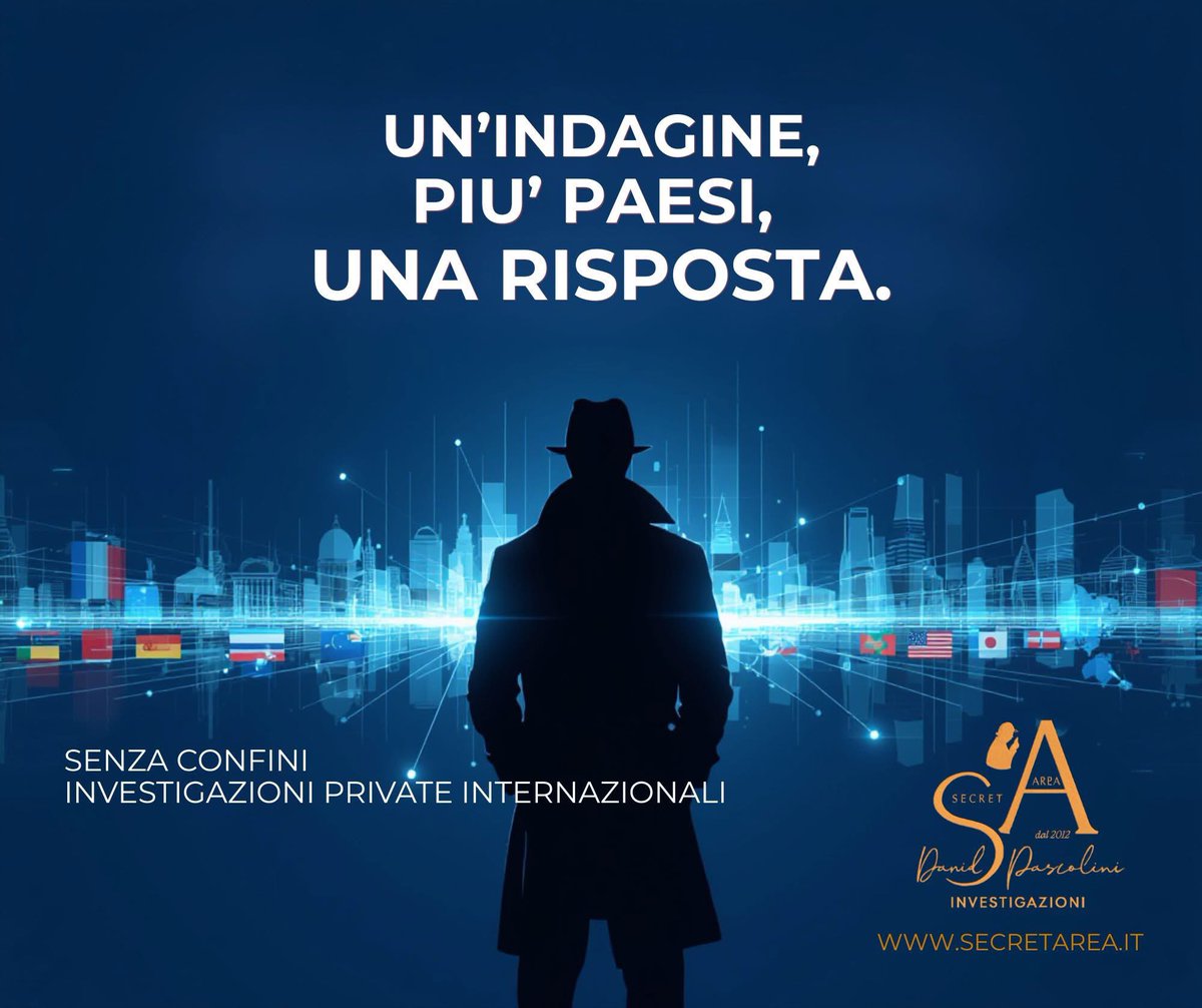 Oltre i confini e le apparenze immediate,la verità si scopre con indagini investigative mirate.Per tutelare i tuoi clienti e la reputazione aziendale,affidati a dati approfonditi e verifiche cross-border.La sicurezza è il tuo miglior investimento. #Investigazioni