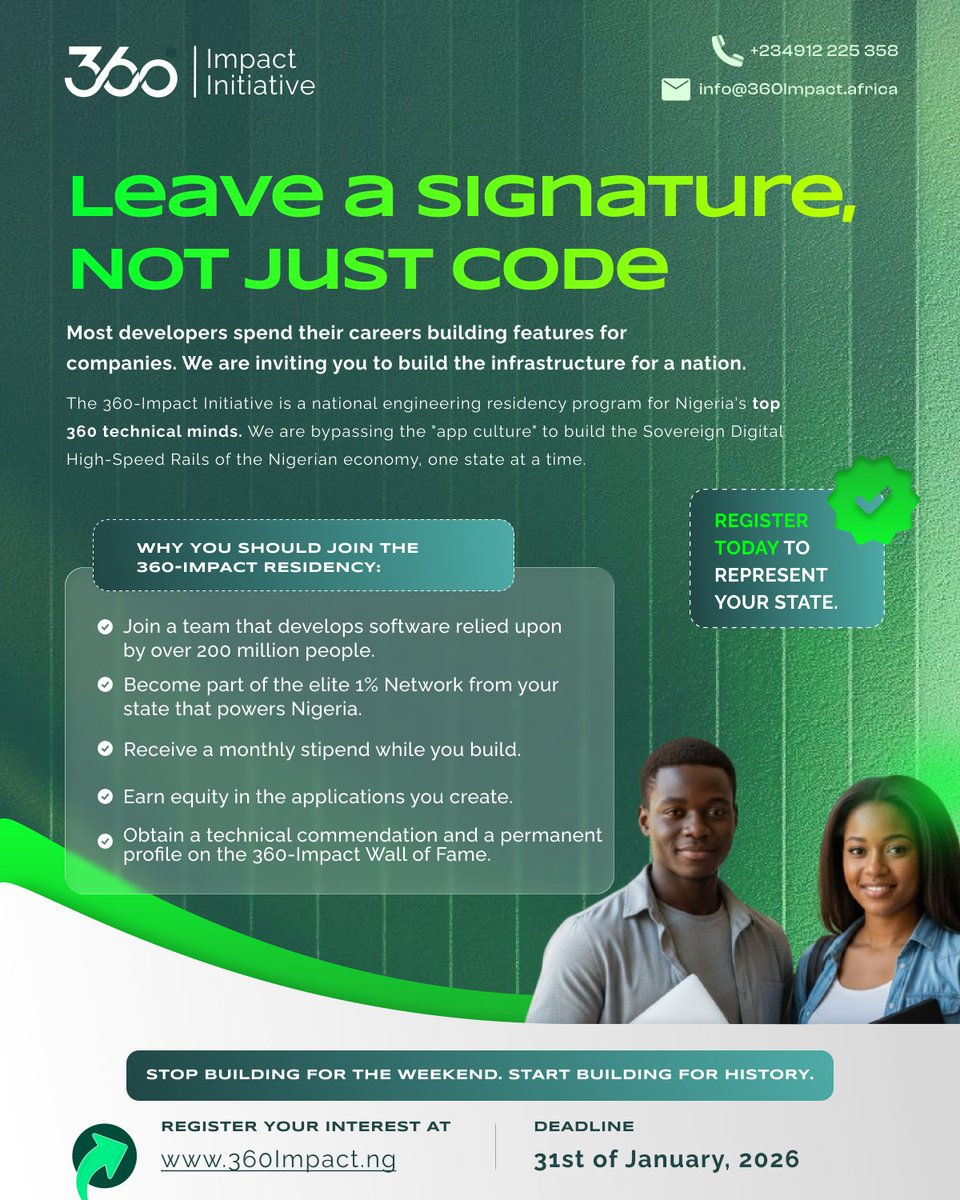 ksolutionsng's tweet image. Nigeria, being called a 'Third World' country, honestly keeps us up at night. Potential won't save us—execution will. 🇳🇬 
We’re drafting 10 tech leaders from every state to build the mission-critical systems Nigeria actually needs. Stop lamenting. Start building.  Join Now:👇