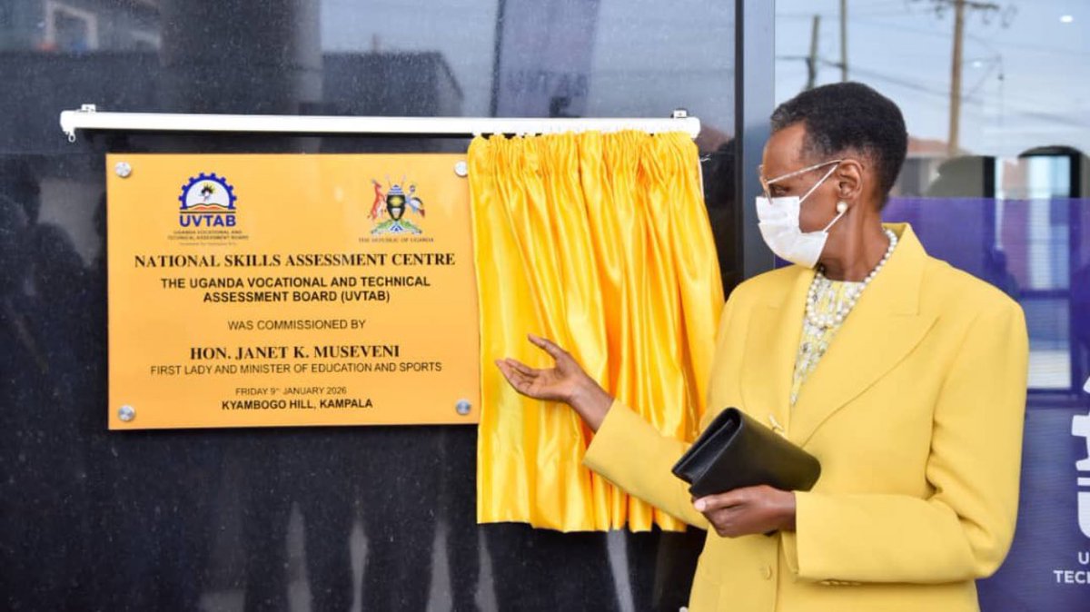 hafithkazibwe's tweet image. First Lady Janet K Museveni commissioned the new Uganda Vocational and Technical Assessment Board headquarters in Kyambogo .This is to boost vocational training and skills development in our country Uganda 🇺🇬 
#UVTAB
#VocationalTraining
#EducationMatters
#GoldenPosts