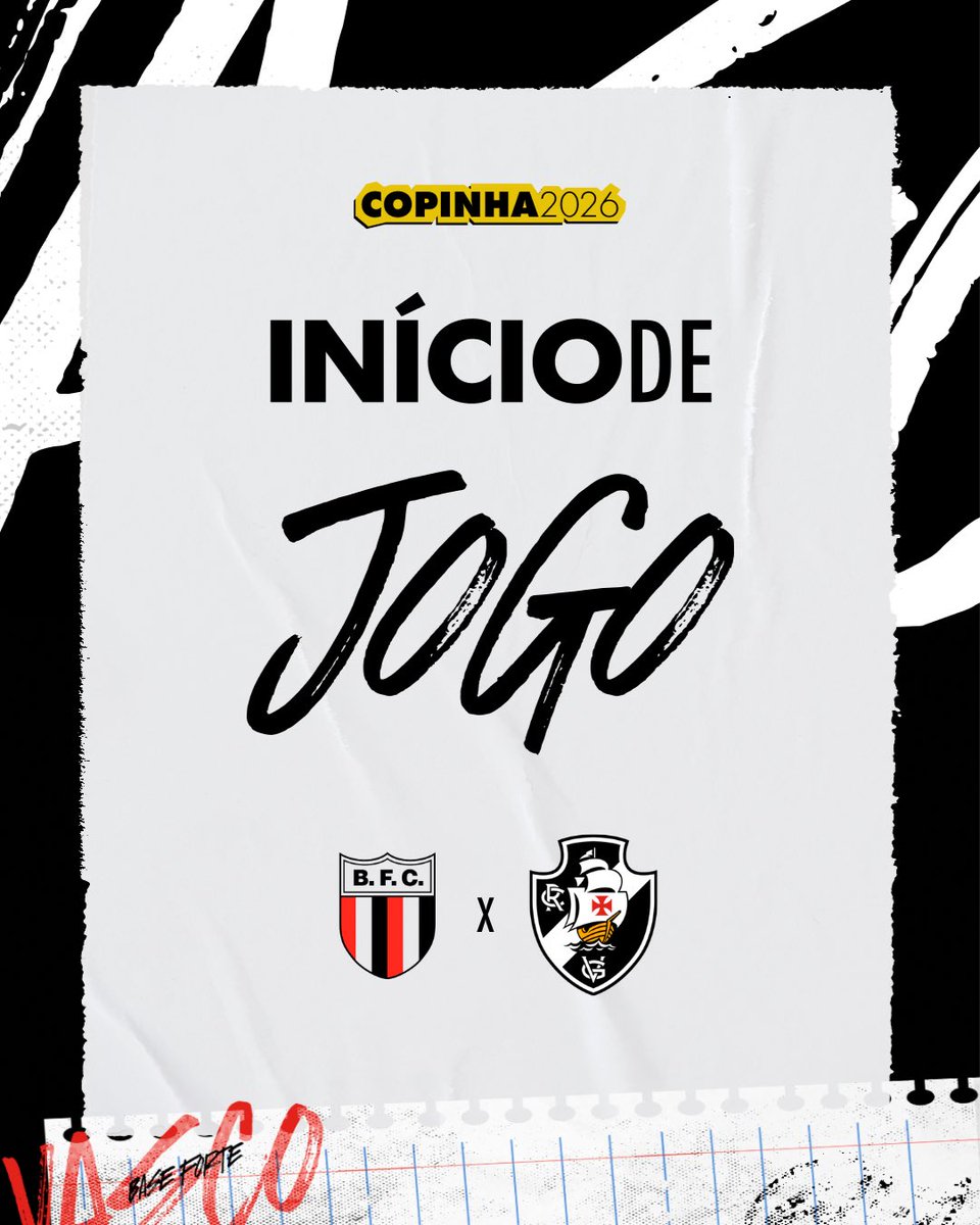 vascobase's tweet photo. Bola rolando para a nossa #BaseForte na @Copinha! ⚽️💢
#BFCxVAS
#Copinha2026
#BaseForte
#VascoDaGama https://t.co/hLO9O9lQ9W