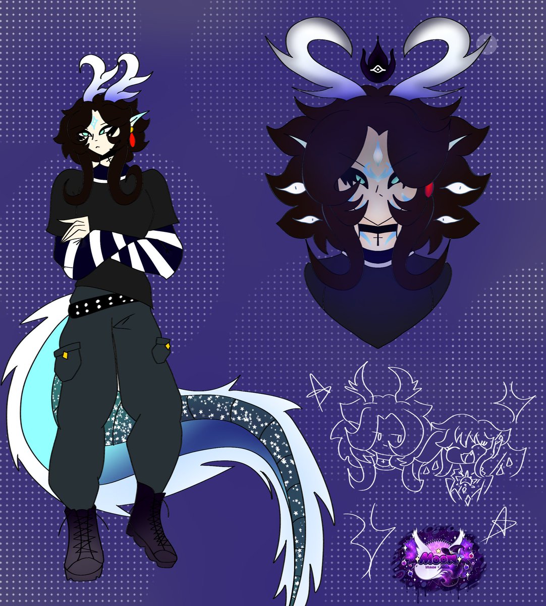 moonieDown's tweet photo. Bday gift for @pip2017pip 🩵🐉
Happy bdayyyyyy!!!!
#oc #characterdesign #bdaygift https://t.co/31aEWDi9xX