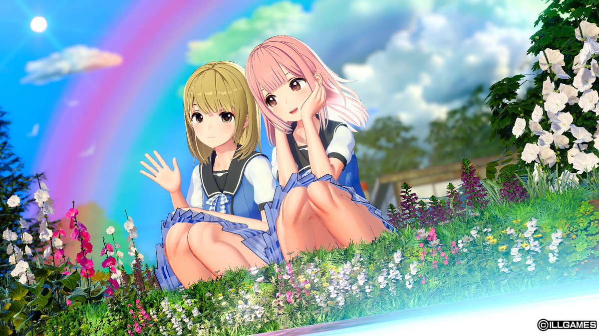 nanoxlasher's tweet image. ✨「先輩・後輩」✨

最近、よく優奈先輩と一緒にいる後輩の姫ちゃん！❤
やはりこの二人組は尊いですね～🥰
姫のこともよろしくね、優奈ちゃん！🤗💕

水曜日、素敵な一日になりますように！🌈
SDはお松さんからお借りしてます～🙇

#アイコミ #ILLGAMES