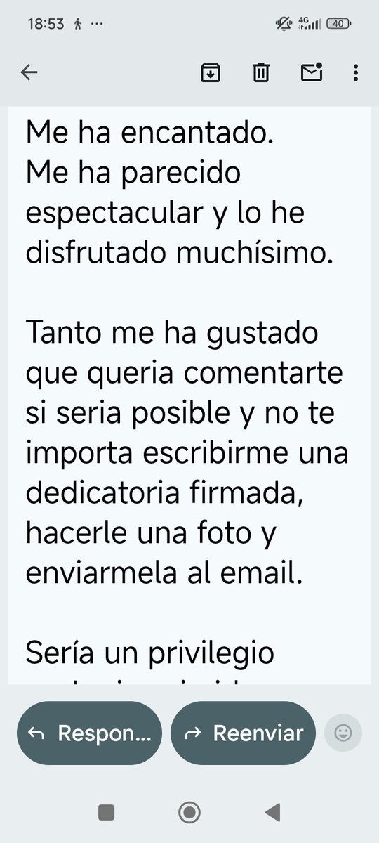 TylerDurde99686's tweet image. Yo antes publiqué tres libros. Hace ya muchos años. Hoy recibí este mensaje. Casi lloro de la ilusión tras tanto tiempo que aún gusten mis libros