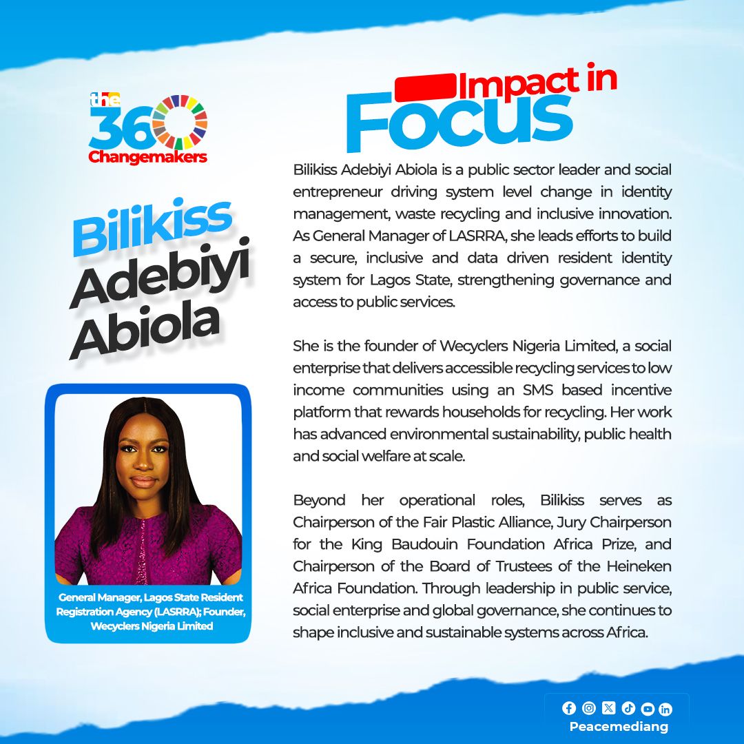When systems are broken, people fall through the cracks. Some people complain. Bilikiss Adebiyi Abiola builds better systems.

As General Manager of the Lagos State Resident Registration Agency (LASRRA), she is leading the work of building a secure, data-driven identity system