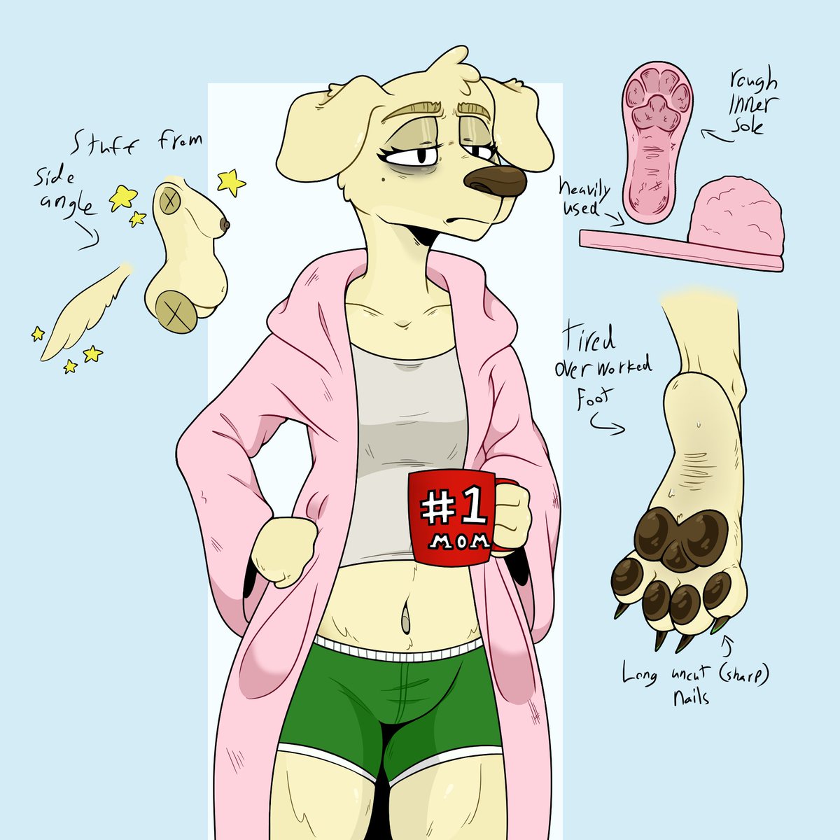 freakwithatag's tweet image. made another Mama,

this time she's a dog lady that is a very hardworking and  a tired mom