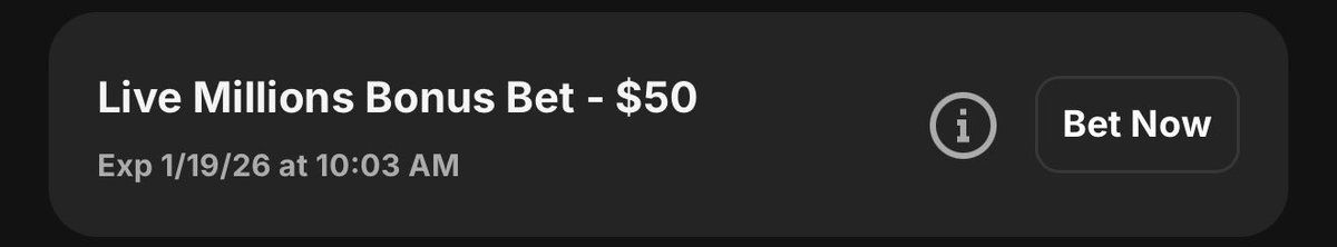 AnthoApes's tweet photo. Shoutout the best book in the sports betting game. @DKSportsbook @DK_Assist
Won $50 from their live Millions promo and got a RR moving due to early exit protect we just need a ATD from Warren๐ค๐ค
#NFL #Bets #wildcard #playoffs #earlyexit #promo #livemillions #slips #parlay #Draftkings