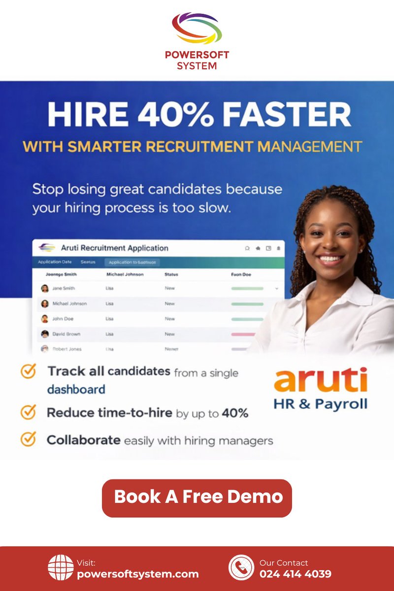PowersoftSystem's tweet photo. Hiring should not be slow, messy, or stressful.

If your HR team is still juggling CVs, emails, and spreadsheets, you are losing great candidates without realizing it.

Smarter hiring starts here.

Book a free demo👉  https://t.co/1m5SbSlEHQ https://t.co/Pa8XtIKvGI