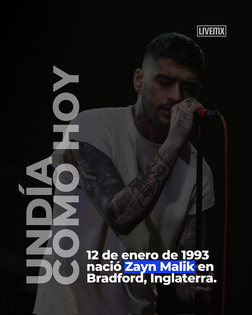 livemmx's tweet photo. 🥳 #UnDíaComoHoy
Nació una de las voces más influyentes del pop contemporáneo: @zaynmalik 👨🏼‍🎤
De One Direction a una carrera solista llena de identidad, su música sigue evolucionando y conectando con millones alrededor del mundo. 💫🎶
•
•
•
#Pop #MusicLovers #Livemx #ZaynMalik https://t.co/fgZvElnmsW