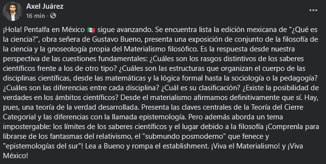 LechuzaNacional's tweet photo. ¡Hola! Pentalfa México sigue avanzando. Se encuentra lista la edición mexicana de "¿Qué es la ciencia?" Libro central para poder definir la estructuras y rasgos esenciales de las ciencias, su clasificación y una teoría de la verdad.  Visión de conjunto de la Teoría del Cierre C. https://t.co/7X4fQg05BS