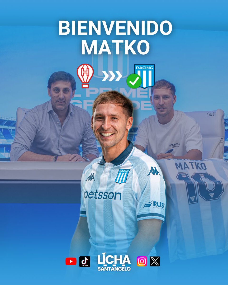 lichasantangelo's tweet image. 🙌🏽✅ #Racing presentó a Matko Miljevic

El futbolista pasó la revisión médica por la mañana y firmó su contrato con el club hasta diciembre 2029. ✍🏼

En las próximas horas se sumará a la pretemporada que el equipo realiza en Ciudad del Este.