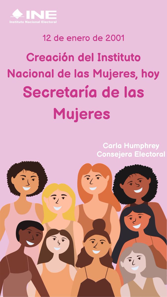 🇲🇽12 de enero| En 2001 se publicó en el #DOF el decreto que creó el INMUJERES, hoy <a href="/mujeresgobmx/">Secretaría de las Mujeres</a>. Institución dedicada a promover la igualdad sustantiva, el ejercicio pleno de los derechos de las mujeres y su participación equitativa en todos los ámbitos de la vida nacional.