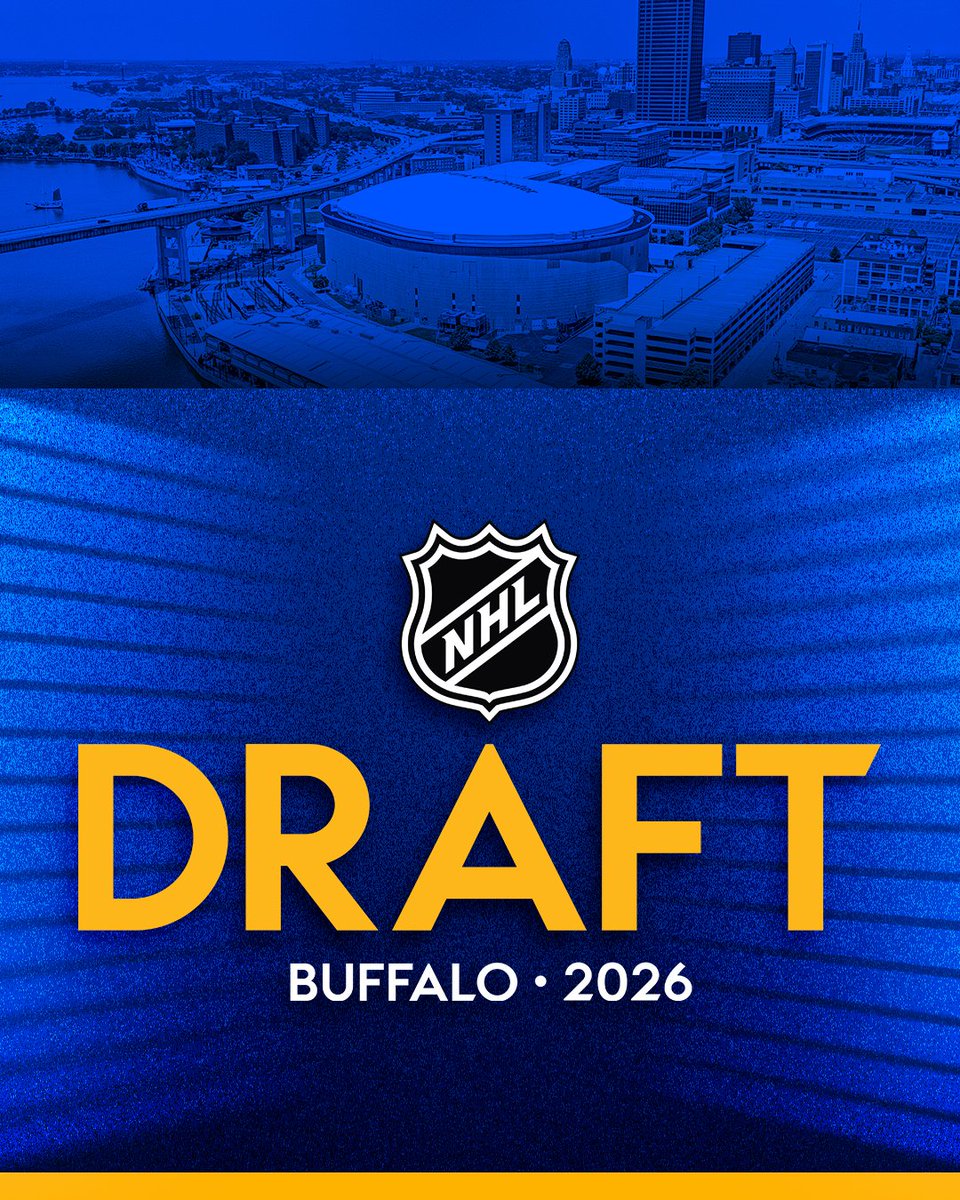 BuffaloSabres's tweet image. The 2026 @NHL Draft is coming to Buffalo!

The Draft will be held at @KeyBankCtr on June 26 and 27.

Details → bufsabres.co/3NdOna9