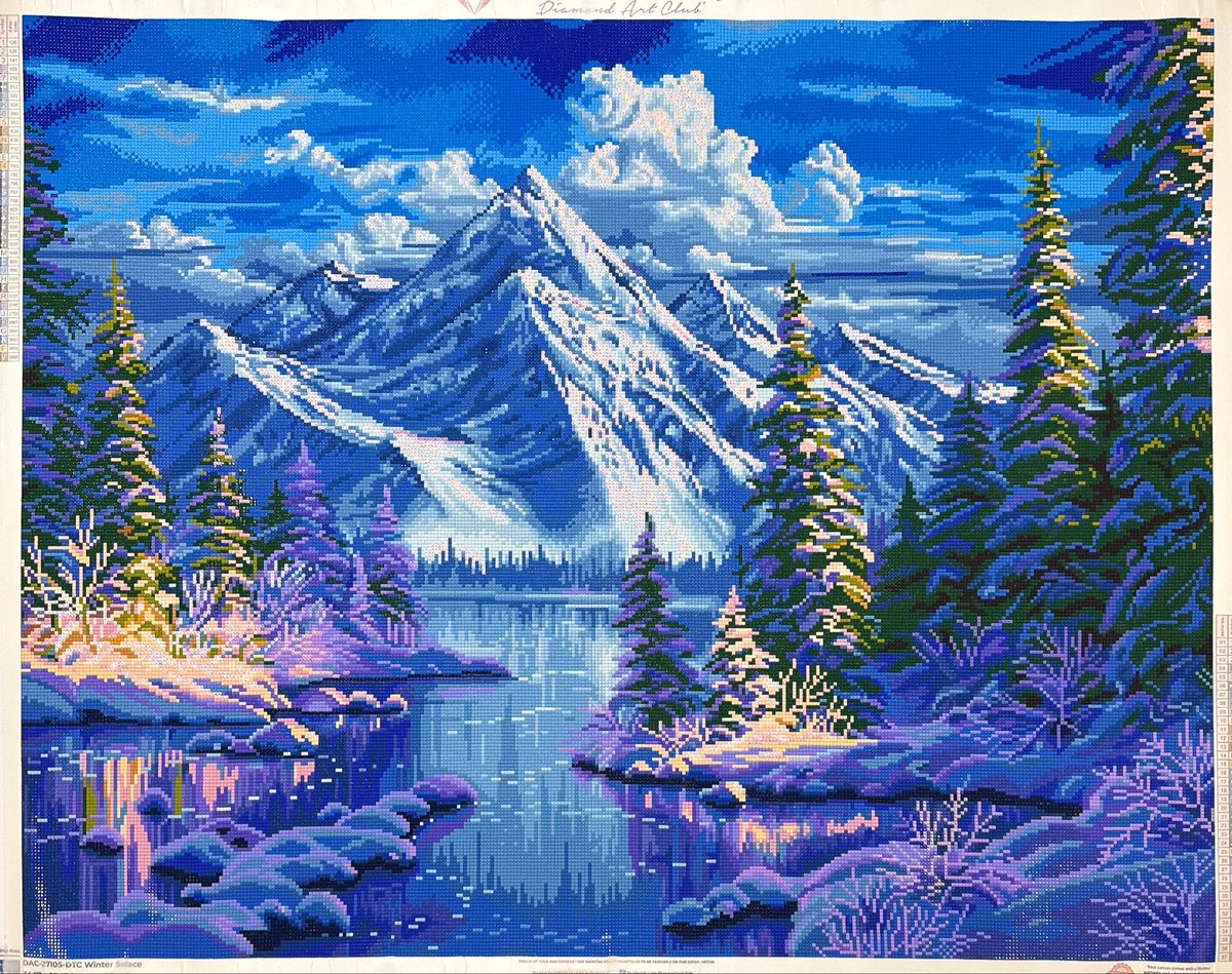 ダイヤモンドアート Winter Solace DA記録🗒️ 65作品目】 . Winter Solace ✧size88×70cm ✧34色+(AB 3色
