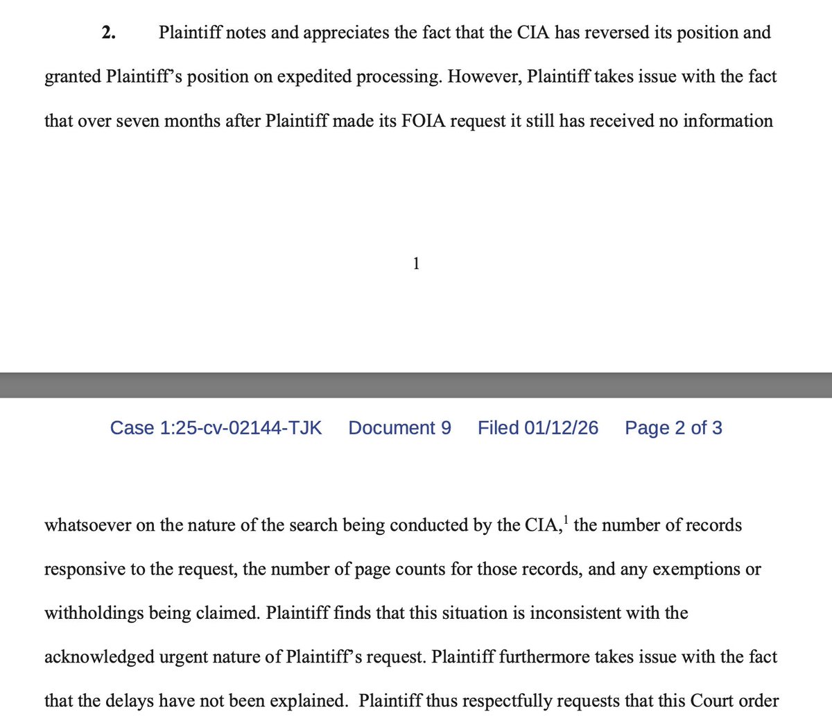 The CIA is stalling and stonewalling our #FOIA request for its latest assessments of the origins of the COVID-19 pandemic. Here is our joint report to the court.
usrtk.org/wp-content/upl…