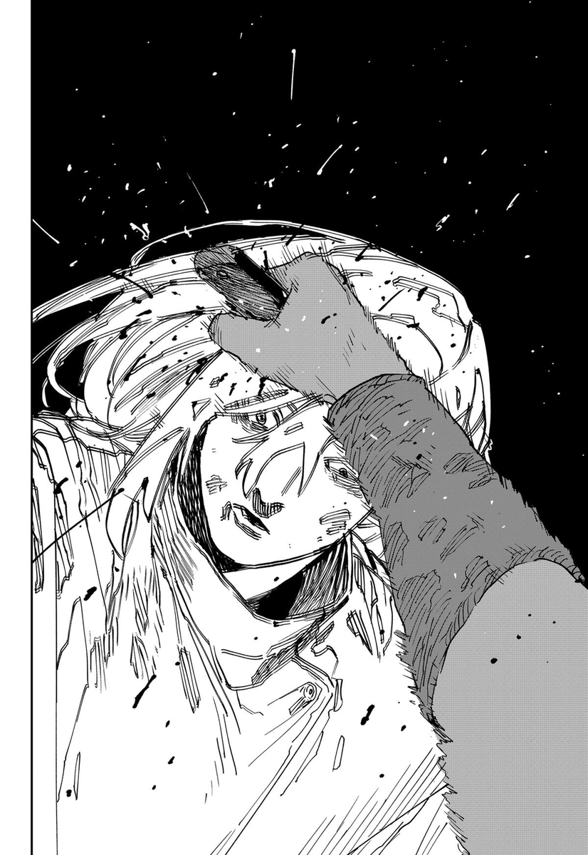 voixirial's tweet image. so the stab isnt that deep and the slash didnt get his frontal lobe , i think his skull is safe too. its just his skin i swear and that can heal w regeneration i SWEAR
