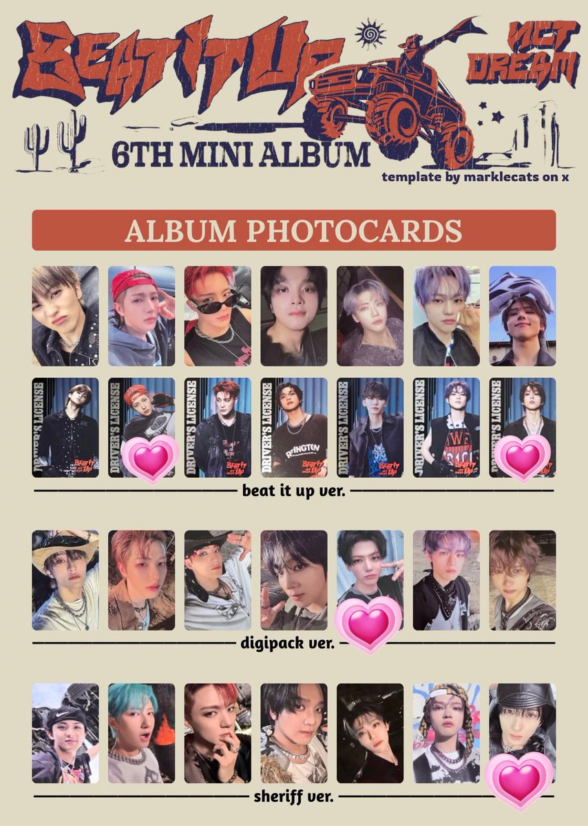 NCT DREAM Beat It Up ドリム トレカ 交換

【譲】 
マーク ヘチャン チソン

【求】
同種 2枚目 🩷
ロンジュン ジェミン  チソン

ご連絡お待ちしております🙂‍↕️