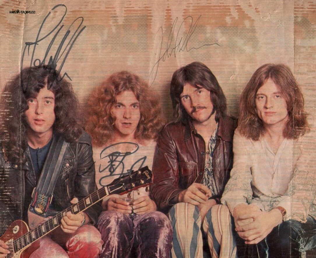 myRockworld Memories - on this Day 1969 - Led Zeppelin's debut album was released in the UK. Recorded at Olympic Studios in Barnes, London, the album took only about 36 hours of studio time to complete. 

Poster signed by three members of Led Zeppelin