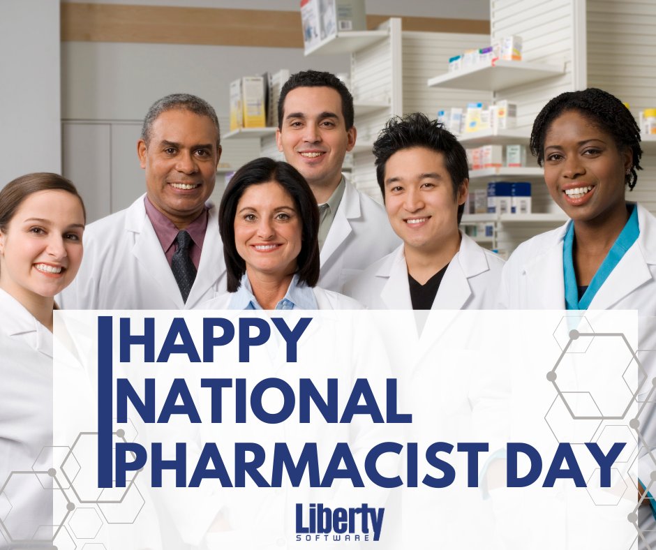 LibertySoftware's tweet image. It’s National Pharmacist Day.

You show up, solve problems, and take care of patients every single day.

From everyone at Liberty Software, thank you for the work you do for your communities and your patients.
