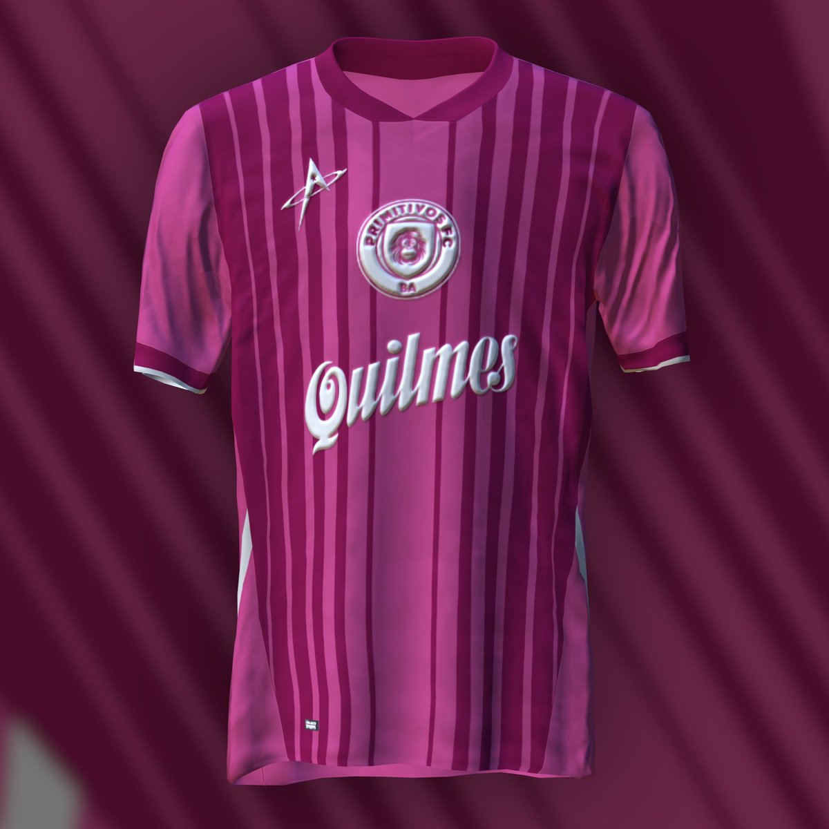 CAMISETA ARQUERO
Una atipica camiseta de color rosa, pero con un diseño rayado que le queda sorprendentemente bien.