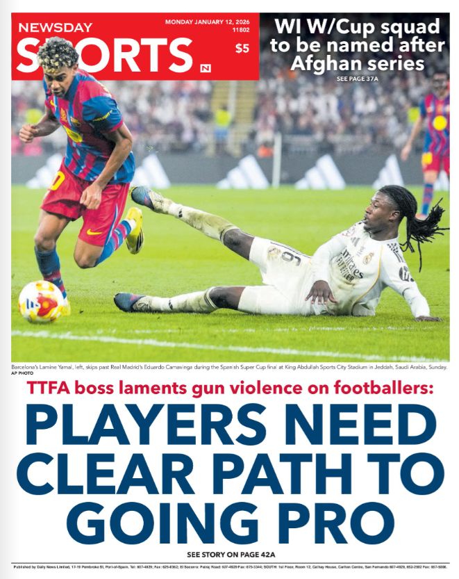 Newsday_TT's tweet image. January 12, 2026
newsday.co.tt
newsday.co.tt/category/sport…