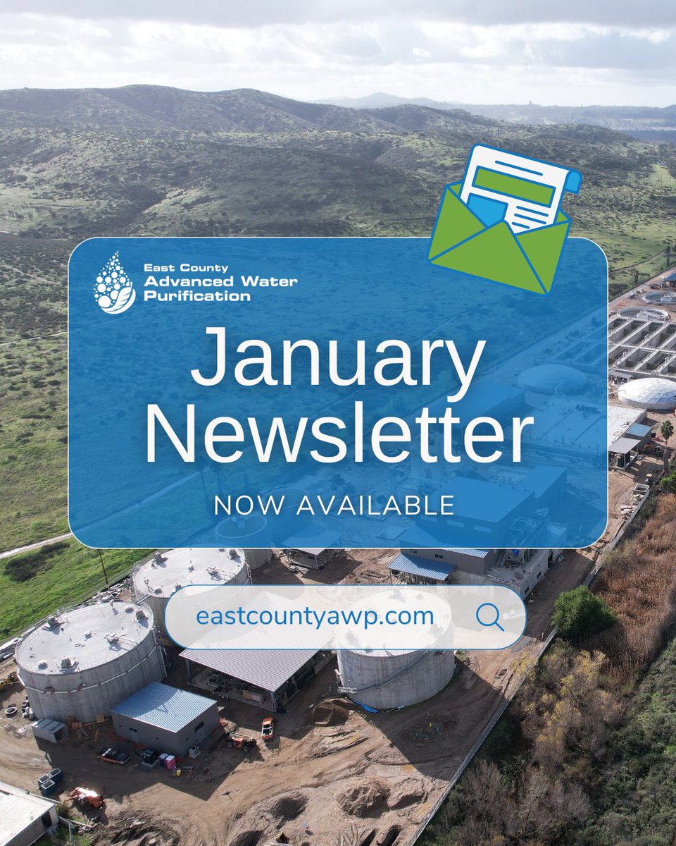The first East County AWP newsletter of the new year is now available. Visit the link in our bio to get caught up and learn what’s new. 🚰💧#EastCountyAWP