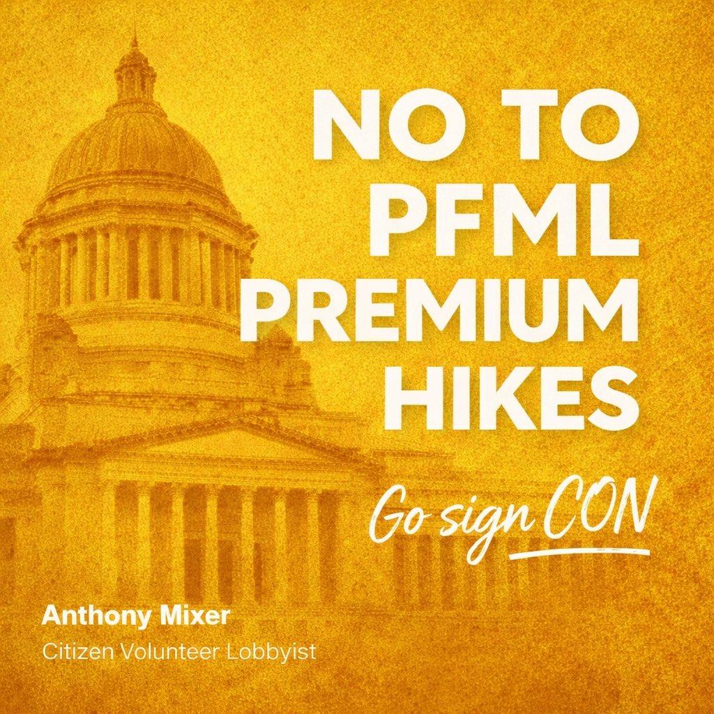 AnthonyMixerWA's tweet image. 🚨ALERT🚨

A bill is being heard this week that raises Paid Family and Medical Leave rates! This would be devastating to Washington workers.

Sign in CON:
app.leg.wa.gov/csi/Testifier/…
