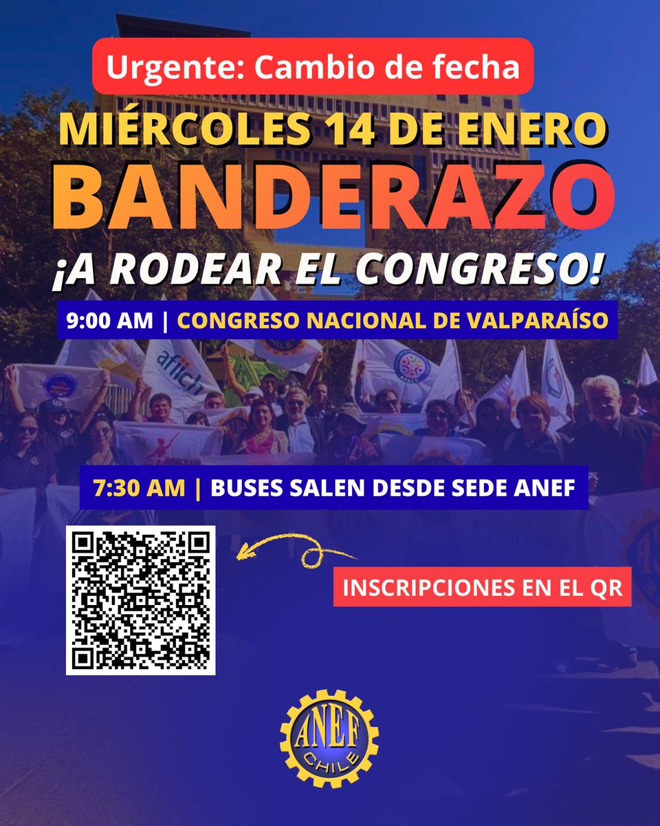 🔴URGENTE | Cambio de fecha en la convocatoria al Banderazo. Nos vemos el miércoles, a la misma hora, en el mismo lugar.

✍️Inscripciones: docs.google.com/forms/d/e/1FAI…