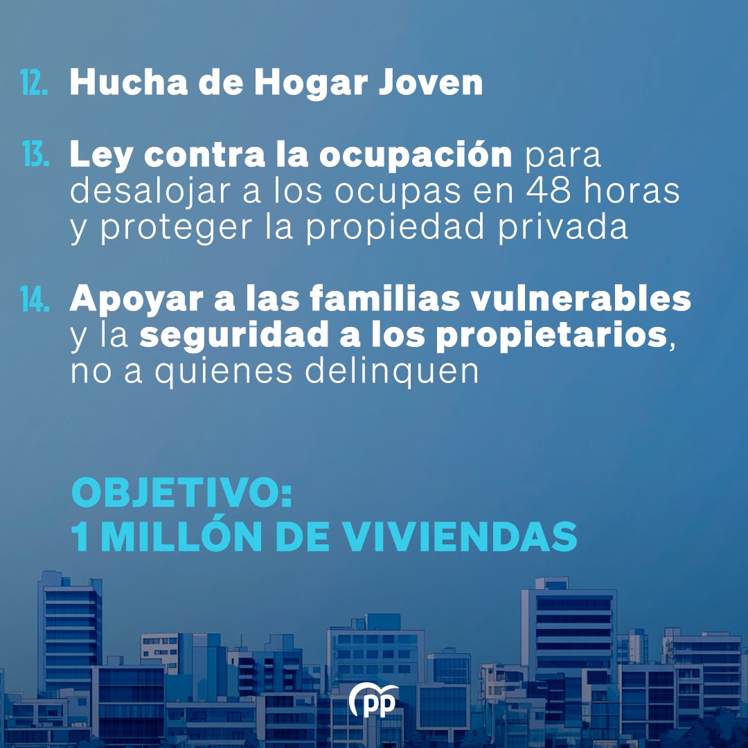 ppopular's tweet image. 🎯 Objetivo: cubrir el déficit de 1 millón de viviendas que necesita España.

👉 ¿Cómo? Con un modelo de financiación que incentiven las políticas de vivienda.