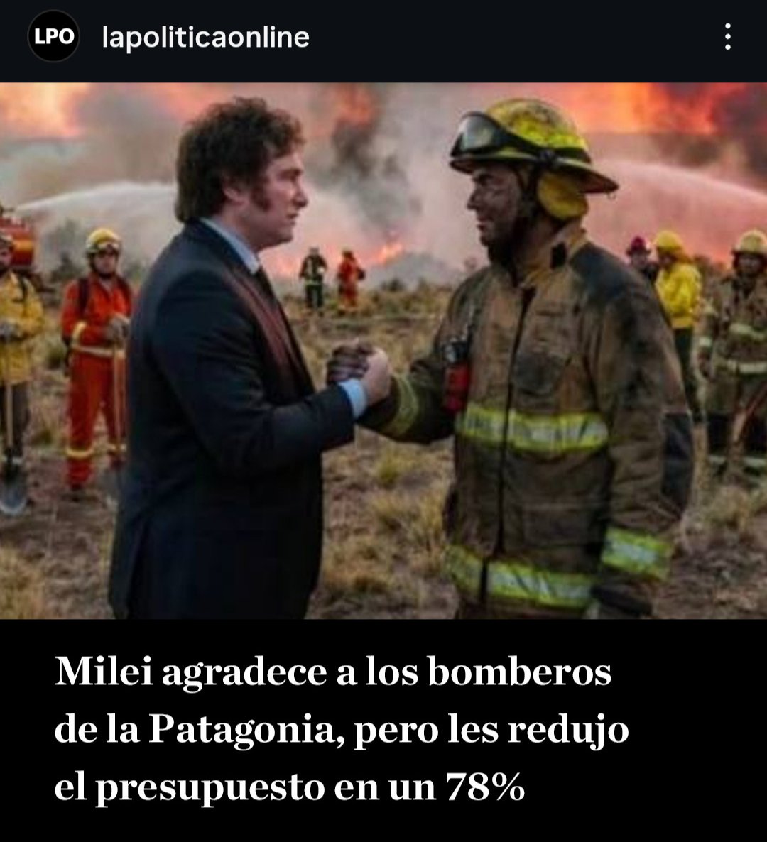 Jul_is_'s tweet image. Si un presidente peronista subía una foto suya saludando a brigadistas, falsa, hecha con IA, cuando en realidad nunca viajó al lugar de los incendios, la prensa lo fusilaba. 
Es increíble como los medios de comunicación normalizan que tenemos un presidente subnormal.