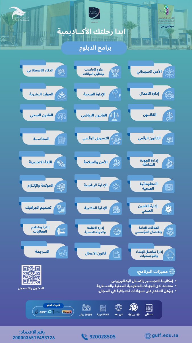 abdulkareem_hr's tweet image. 🚨🚨🚨🚨🚨🚨🚨🚨🚨🚨🚨🚨🚨🚨

🎓 سحب على مقعد دراسي مجاني لدراسة دبلوم معتمد من كليات الخليج

قيمة الدبلوم : 15 ألف ريال 💵 

حاب أقدّم لكم فرصة مميزة 🎁
مقعد مجاني كامل لدراسة أحد برامج الدبلوم المعتمدة من كليات الخليج 

الشروط سعودي/ة الجنسية ✅
متابعة حساب @abdulkareem_hr…