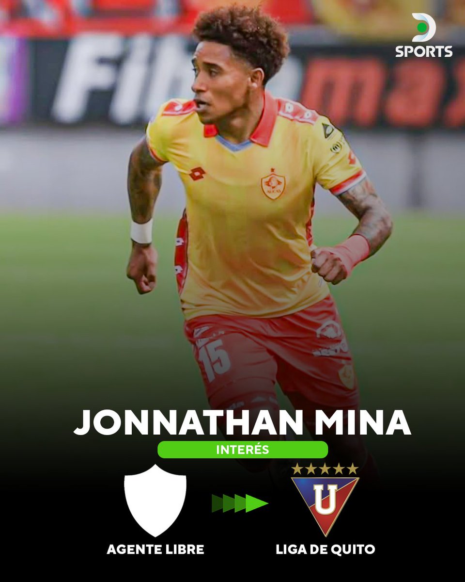 DSportsEC's tweet image. ¡EN LA MIRA DE LOS ALBOS! ⚪

▶️ Liga de Quito está interesado en fichar a Jonnathan Mina para reforzar la defensa ante la salida de Yeltzin Erique.

📌 El ecuatoriano se encuentra como agente libre, por lo que varios equipos buscan contar con él.

ℹ️ @Sebas_Machado

📷 Mina