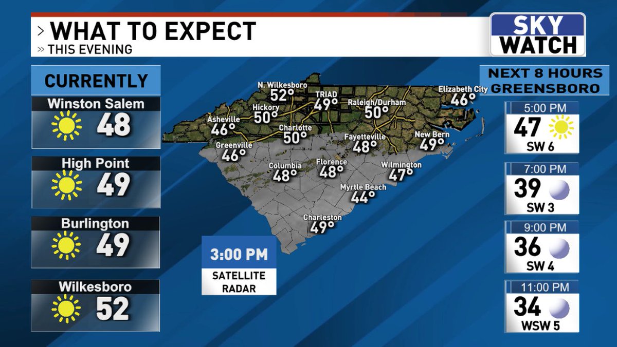 JonathanWeant's tweet image. Good afternoon, here's a look at what's currently going on across the area and what to expect over the next 8 hours.