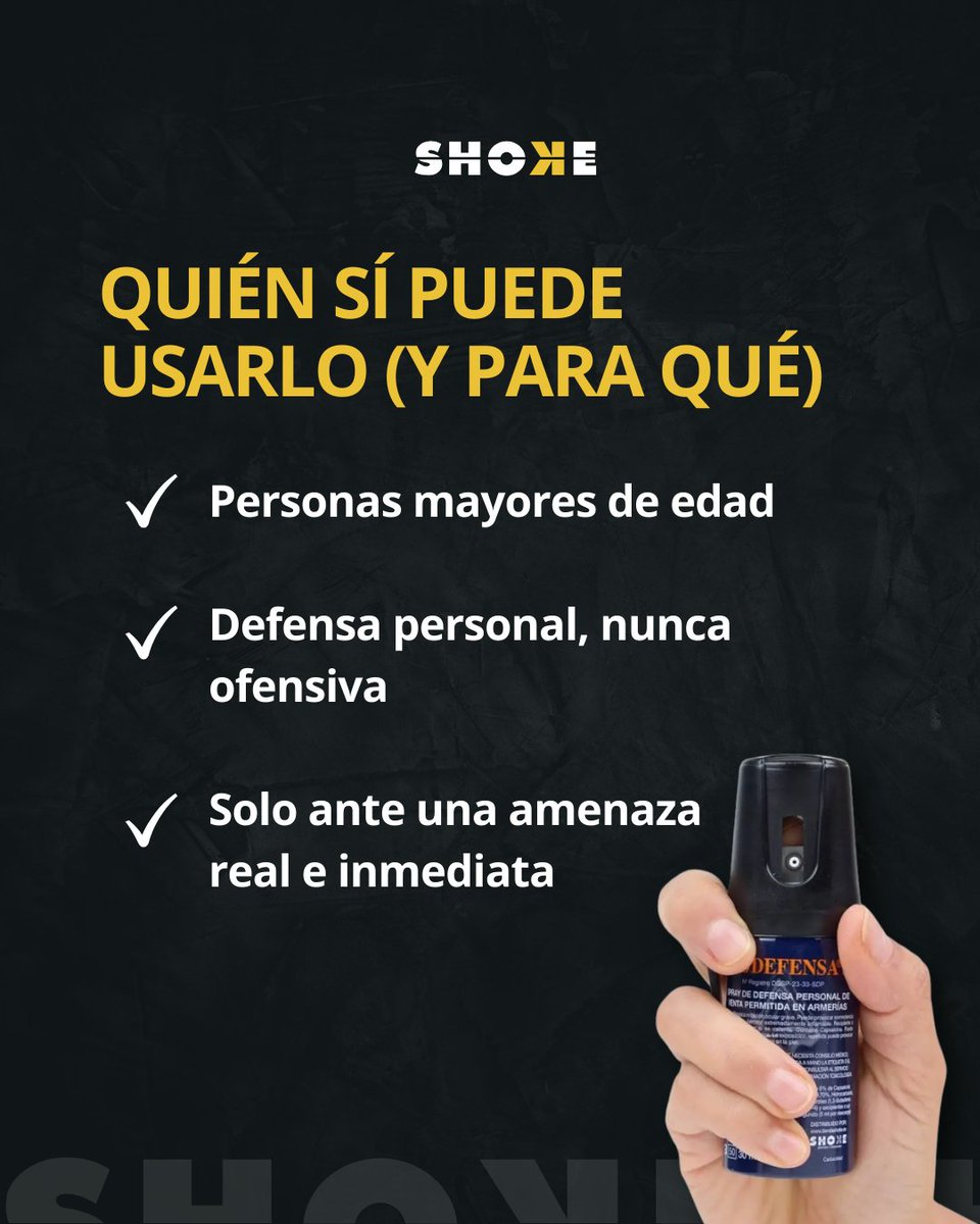tiendashoke's tweet photo. 🚨 Llevar un spray de defensa no te da carta blanca.
En España es legal, sí.
Pero solo si sabes cuándo, cómo y por qué usarlo.
Usarlo mal no es un aviso.
Es denuncia, multa y problemas legales.
💬 ¿Tú lo tenías claro antes de llevar uno?
#TiendaShoke #DefensaResponsable https://t.co/W8JVZyErsx