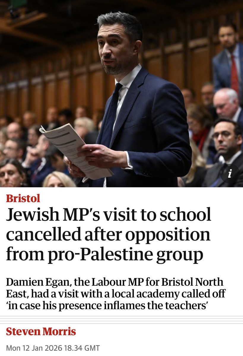 Hamza_a96's tweet image. This is sinister framing by the Guardian to make it seem like opposition to his visit was because he’s Jewish. 

It’s not. He’s a proud supporter of Israel and vice-chair of a pro-Israel lobby group.