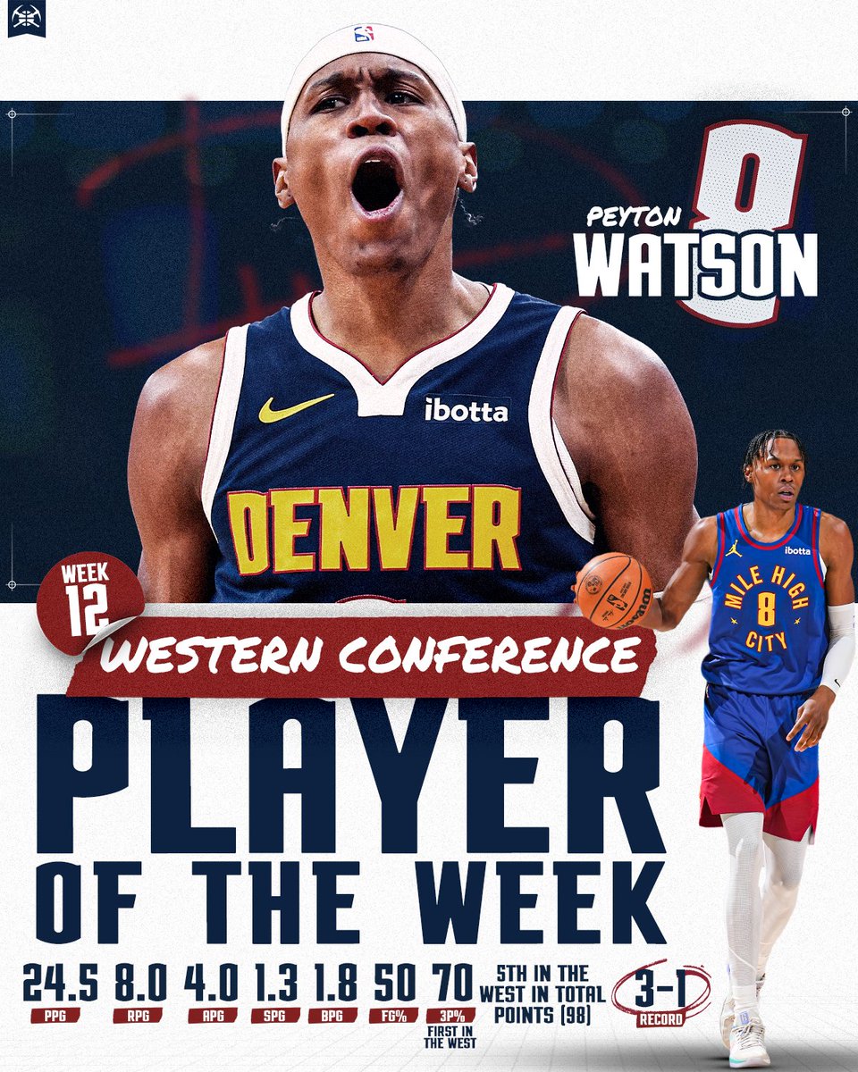 nuggets's tweet image. Peyton Watson making a statement ‼️