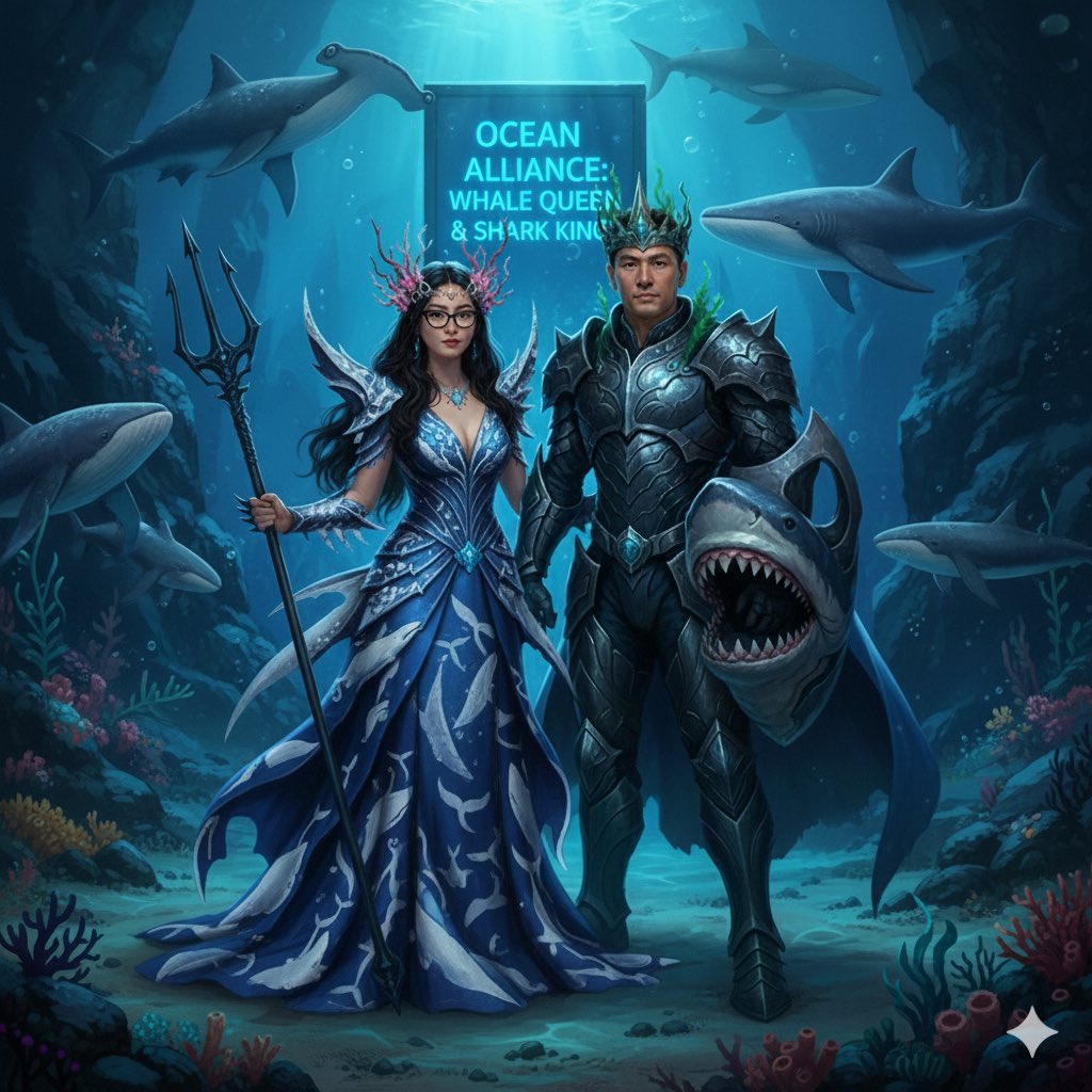 $whalequeen Queen status 🤝 Shark King energy We move the market. We hunt the vision. The deep sea doesn't settle for less. 🌊💎 Who’s swimming with us? Real recognize real in the deep blue. 🌊🦈🐋 
#OceanKings #WhaleWatch #Ambition 

<a href="/_RichardTeng/">Richard Teng</a> <a href="/yunaintern/">yuna 🌸</a> #Fan #Support