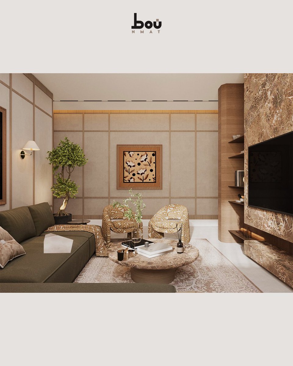 nmatgroup's tweet photo. مساحة صُممت لتحتضن الهدوء، وتمنح كل لحظة طابعًا خاصًا.

في هذا التصميم من نمط، لم يكن الهدف مجرد تنسيق عناصر، بل خلق حالة مزاجية متكاملة؛ ألوان طبيعية تهدّئ الحواس، خامات غنية تضيف عمقًا، وتوازن بصري يجعل المكان يبدو طبيعيًا وغير متكلّف.

كل عنصر وُضع بعناية ليخدم الشعور العام للمساحة، دون ضجيج بصري أو مبالغة…
تصميم هادئ، واثق، ويشبه من يقدّر التفاصيل،

تواصل معنا الآن ولا تفوتك و افضل بداية معنا!

#تصميم #غرفة_معيشه #interiordesign