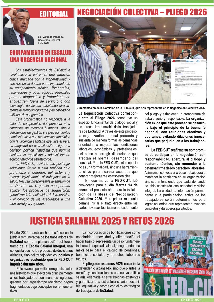 Willy_PonceC's tweet photo. #Unidos y organizados en las calles, logramos el cumplimiento de acuerdos en beneficio de todos los trabajadores; iniciamos 2026 movilizándonos por el fortalecimiento y sostenibilidad de ⁦@EsSaludPeru⁩ con funcionarios íntegros, no más inoperancia ¡20 DE ENERO MOVILIZACIÓN! https://t.co/lkVKCej7kr