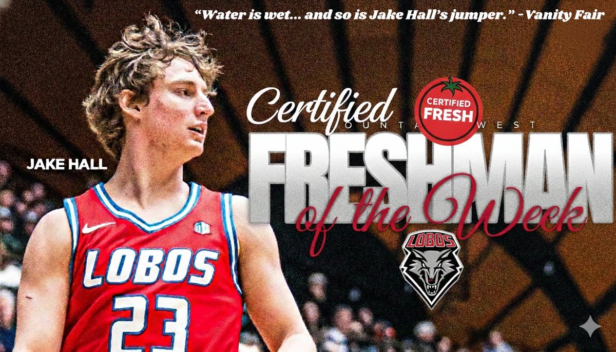 HallKnowers's tweet image. Certified Fresh Man of the Week 🍅🍅🍅

@jake_hall7 

GO LOBOS