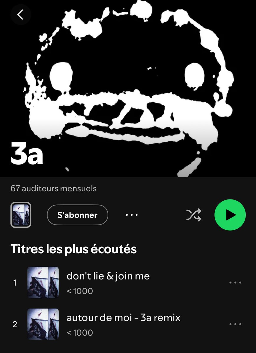 pitié allez écouter ma musique j’ai six seven auditeurs