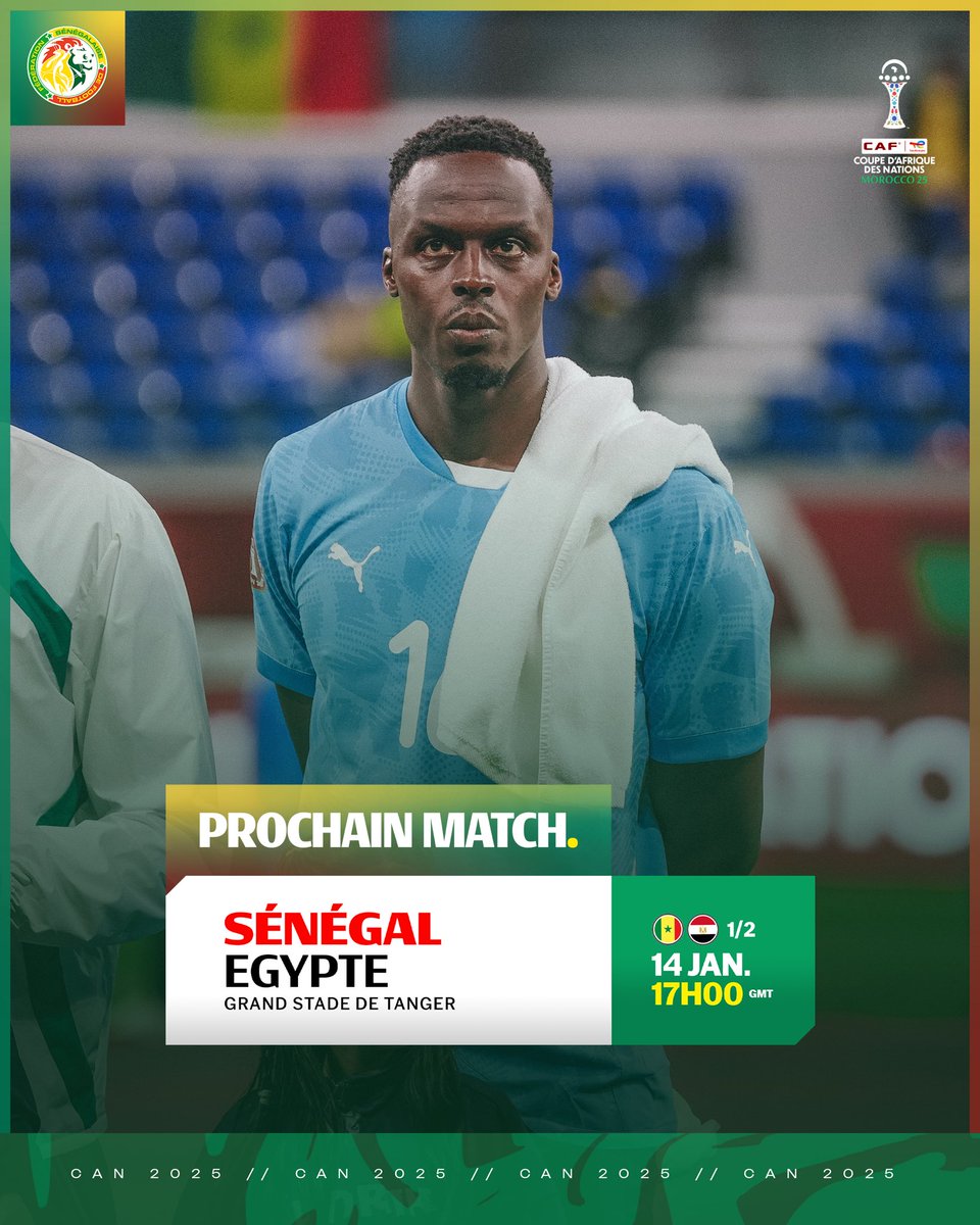 GaindeYi's tweet image. 🔜 Prochain match : Egypte
🏟️ Grand Stade de Tanger

#SENEGY | #AFCON2025