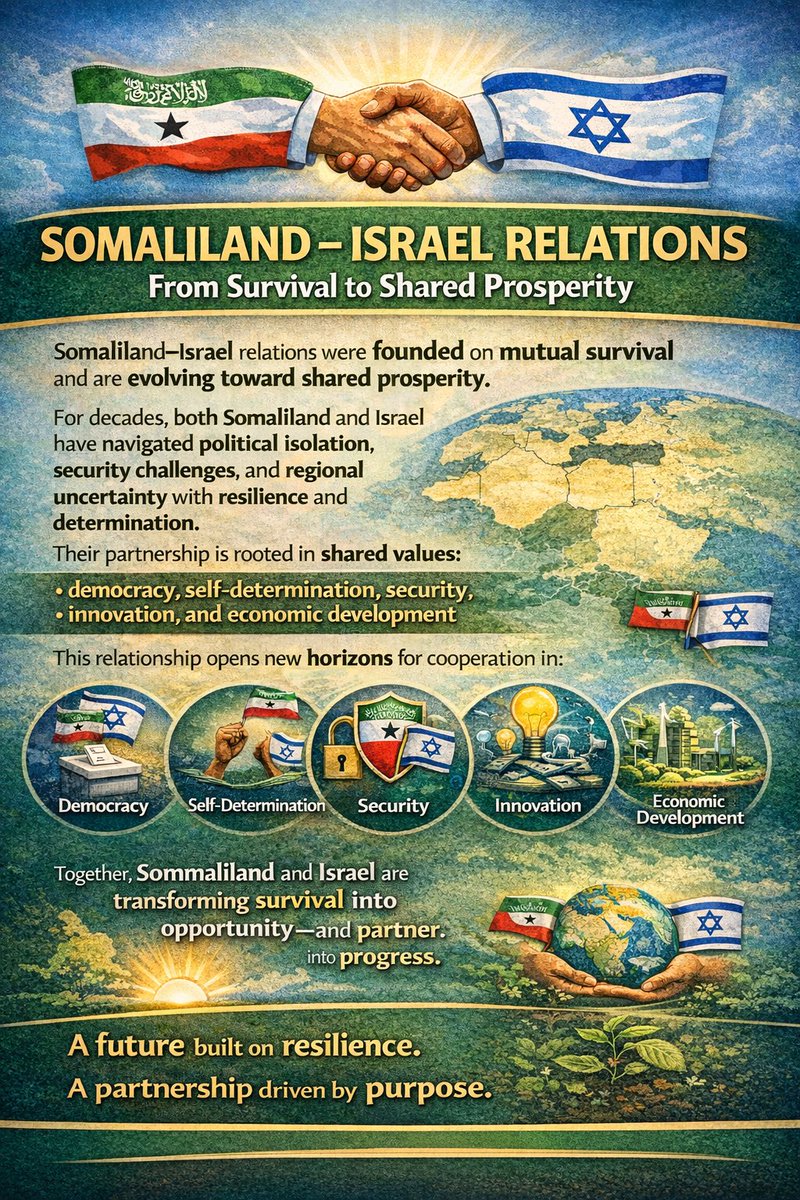 MA_Awil's tweet photo. Israel’s recognition of Somaliland is not merely symbolic; it reflects a partnership based on mutual survival. https://t.co/1cFSiexGO4