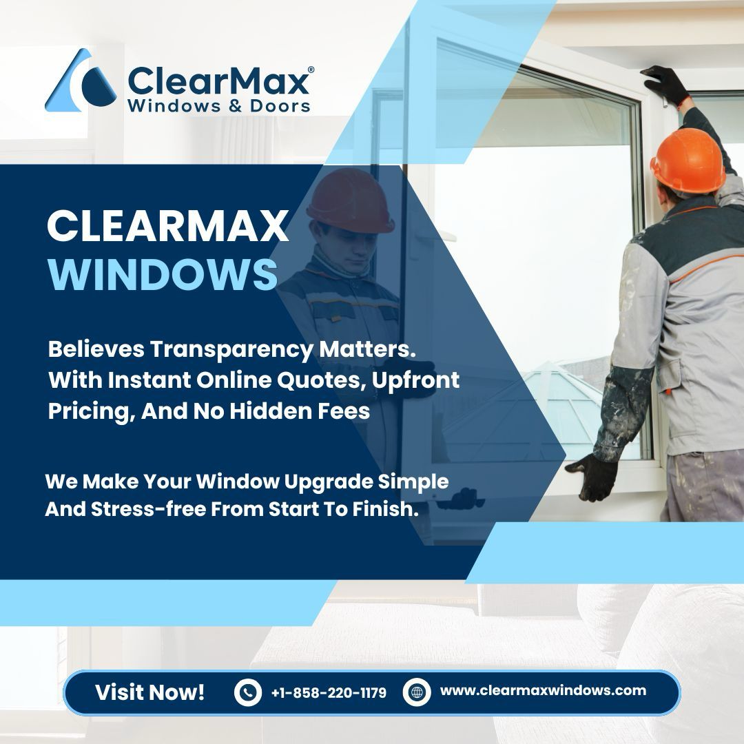 Clear pricing. Honest service. Quality results. Book your consultation today at clearmaxwindows.com 

#ClearMaxWindows #TransparentPricing #WindowUpgrade #HomeImprovement #ModernWindows #TrustedService