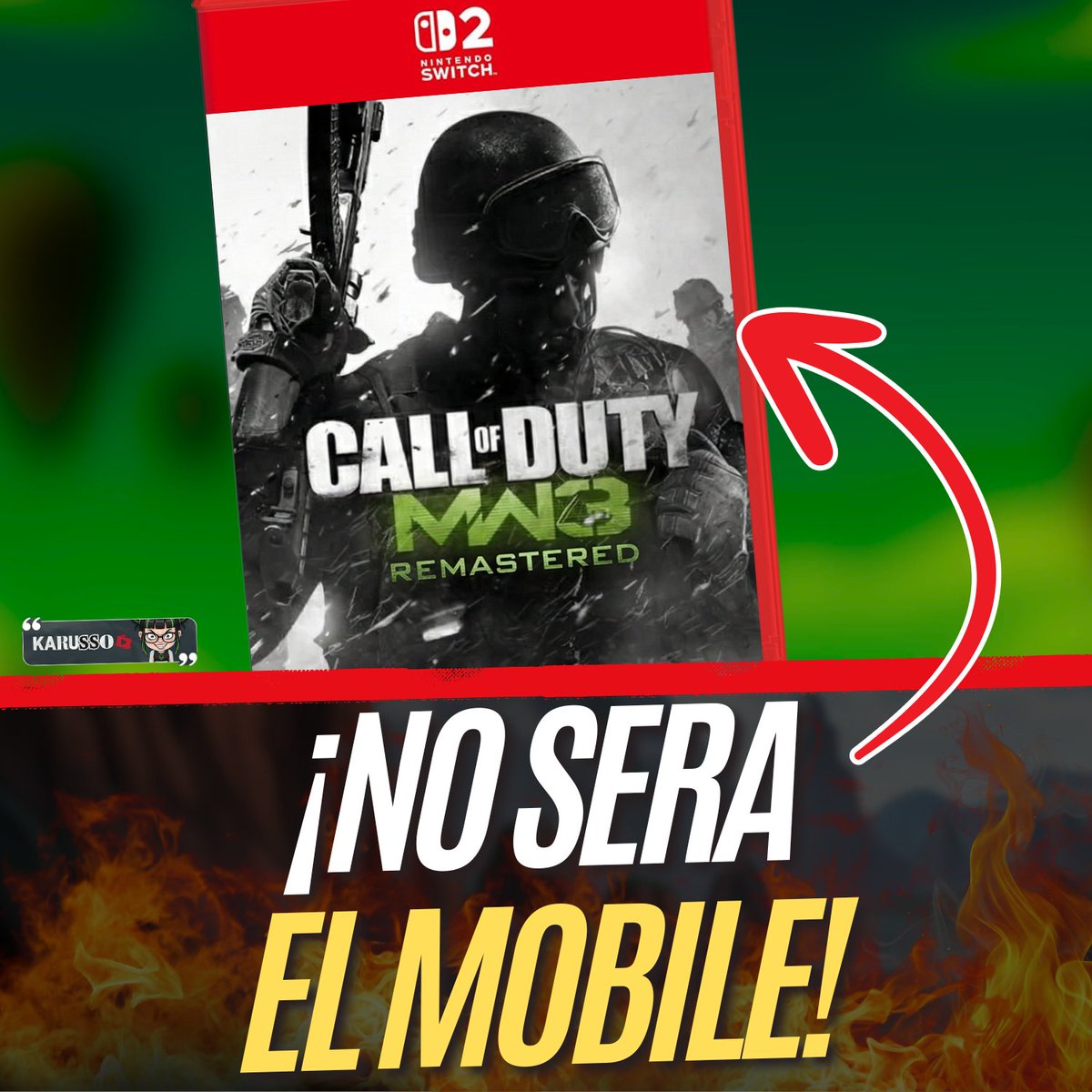KarussoTV's tweet photo. ¿Un Call of Duty premium en Nintendo Switch 2? 🤔 👉 https://t.co/wq3hymC0QF 👈
No sería el Mobile y todo apunta a algo mucho más serio.
Te hablo de los rumores, leaks y por qué el primer COD en SWITCH podría ser distinto🔥
#Nintendo #CallOfDuy #KarussoTV https://t.co/oQKR88ZXCh