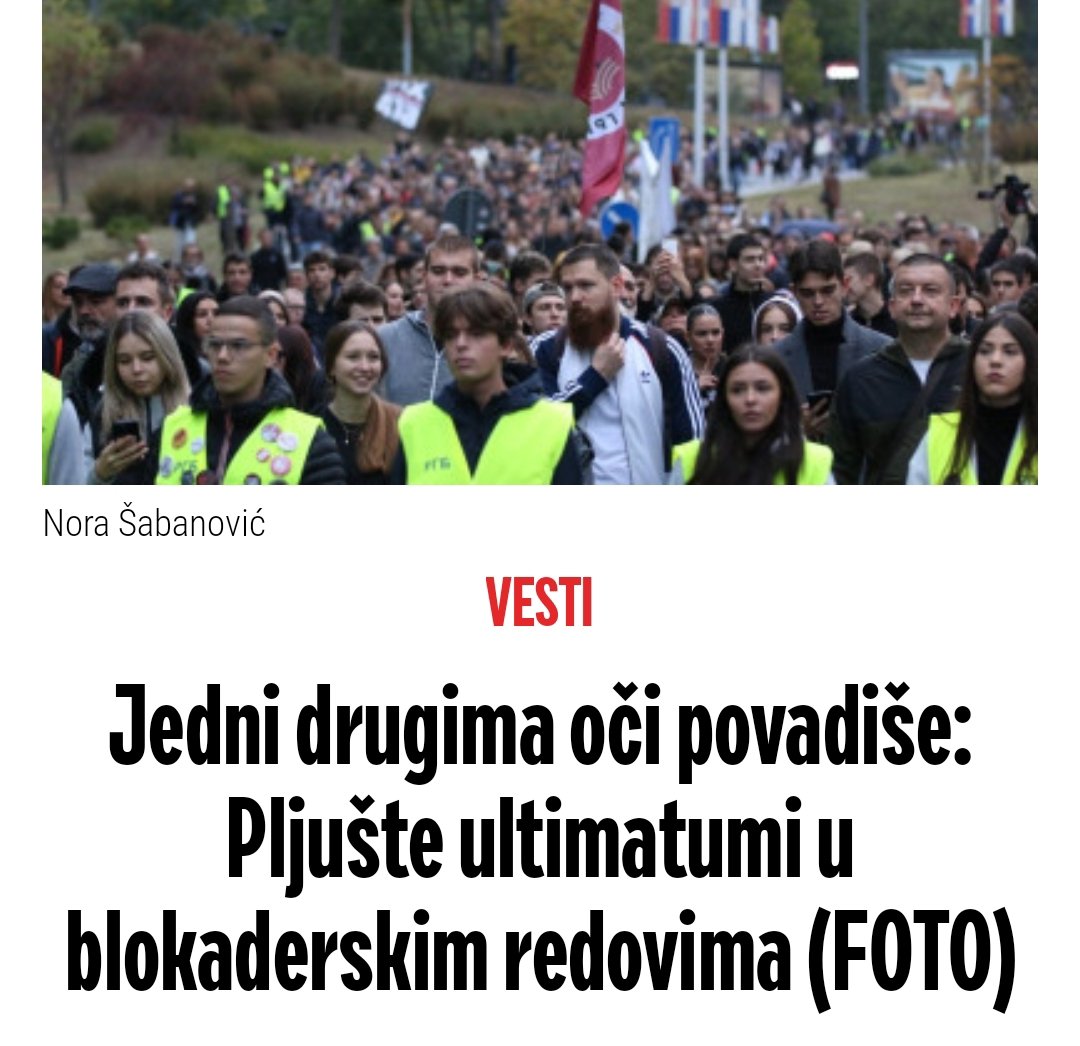 Milojesluzbenik's tweet photo. Kad nema ideje ni jedinstva, ostaju svađe i ultimatumi. Ovako izgleda politika bez plana i odgovornosti puno buke, malo rezultata. Narod vidi sve.
#Blokaderi #Rasulo #BezIdeje #BezJedinstva #PraznePretnje Srbija NarodPamti IstinaNaVidelo https://t.co/B2576Vak7p