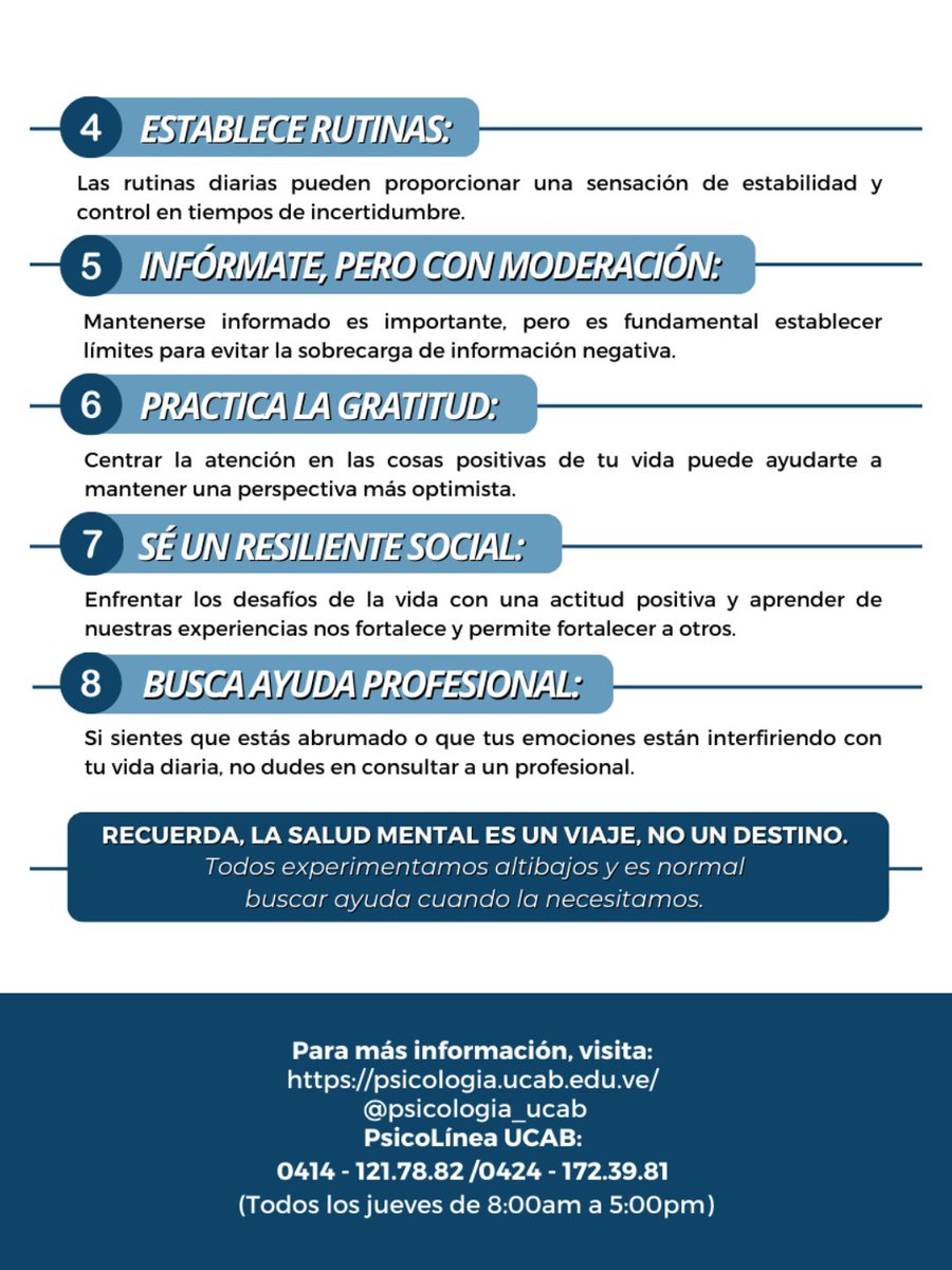 enlaucab's tweet photo. ¡Queremos compartirte algunas PsicoHerramientas!

Estas son infografías diseñadas por @psicologia_ucab  para abordar situaciones personales o ayudar a otros en estos tiempos.

Sigue📲https://t.co/9jipvSia2R https://t.co/vTYOyxrVDI