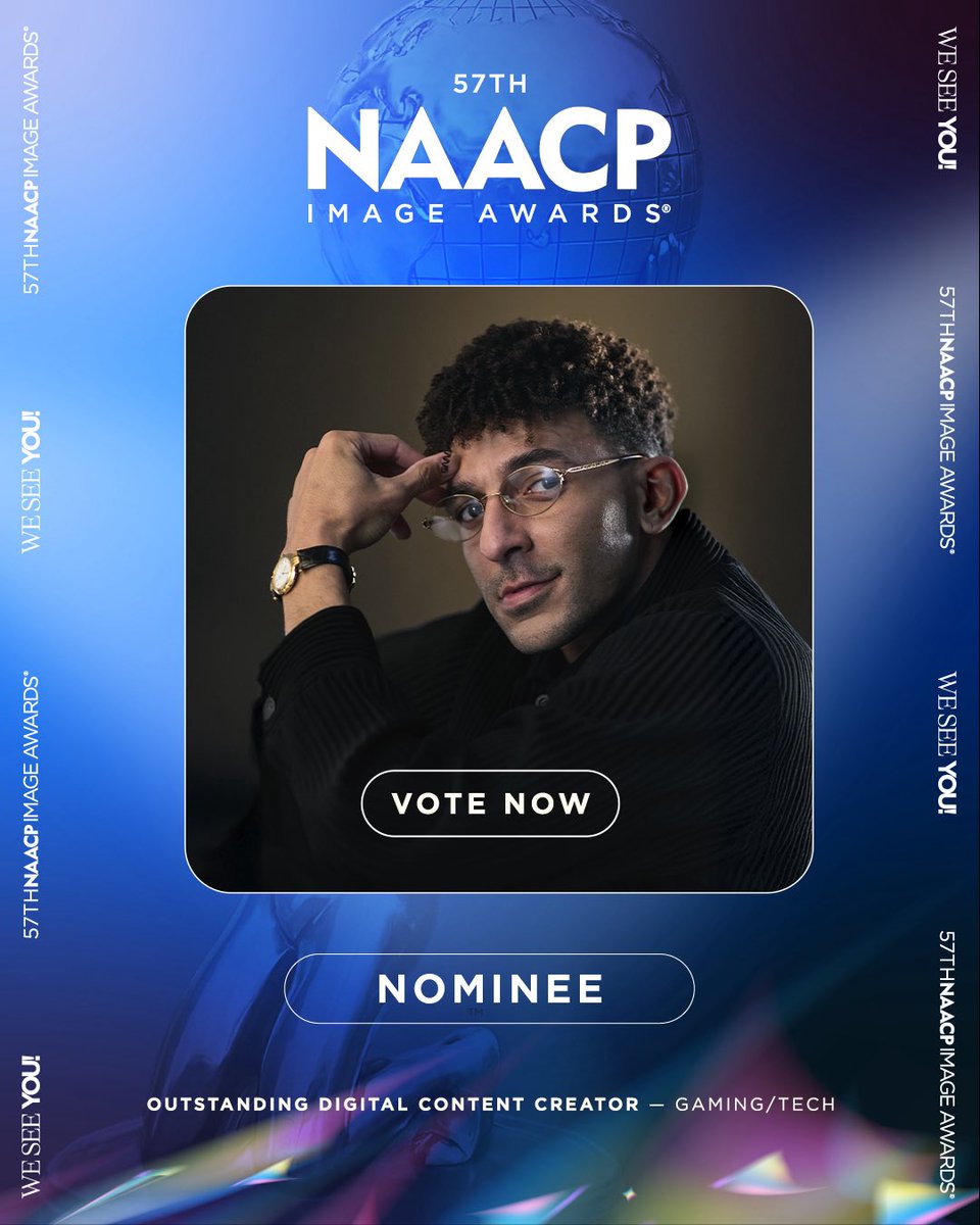 KhleoThomas's tweet image. I’m honored to be nominated for an NAACP Image Award – Outstanding Digital Content Creator (Gaming / Tech) 

This award is decided by your votes, and you can vote once every day.

naacpeoty.judge.live/categories/6ef…

How to vote:
• Tap the link in my bio
• Scroll down and tap Vote…