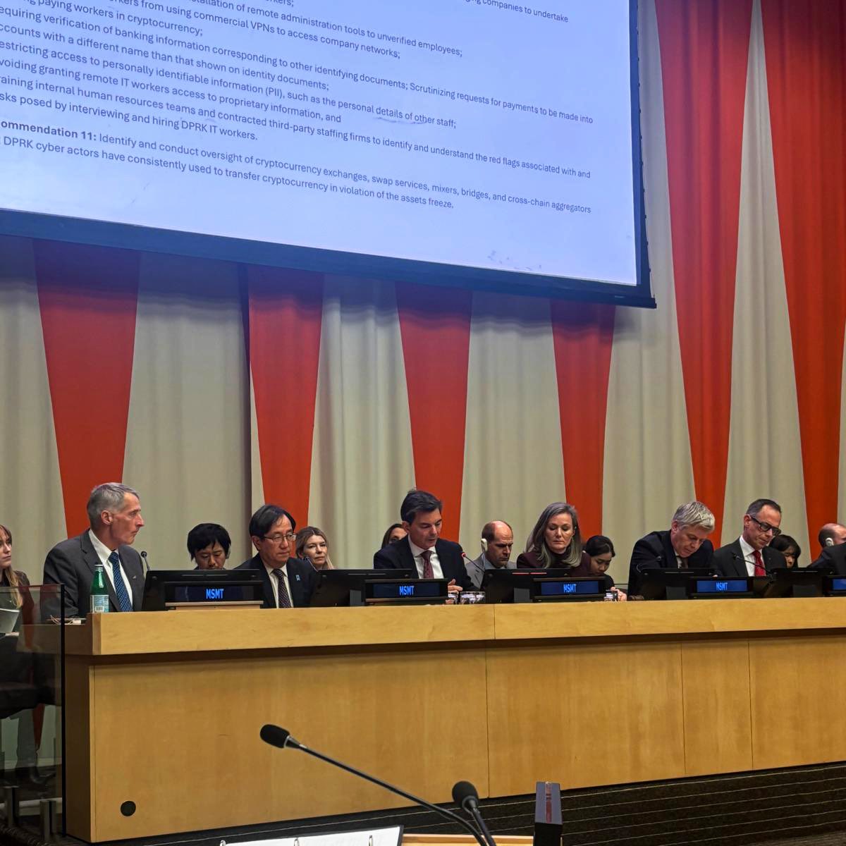 AustraliaUN's tweet photo. Cybercrime and crypto-theft are funding North Korea’s WMD program - as reported by #MSMT.
We call for collective action to uphold UNSC sanctions and eliminate cyber safe havens.
Statement: https://t.co/nVYX69pSWV https://t.co/RUYyqAEeX1