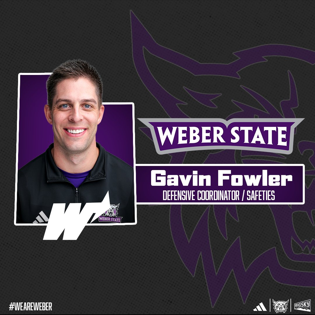 weberstatefb's tweet image. Gavin Fowler has been named the Defensive Coordinator for the Wildcats! 

Fowler will also coach the WSU safeties. 

Welcome to Weber State @gavinfowler16!  

📰: WeberStateSports.com 

#WeAreWeber