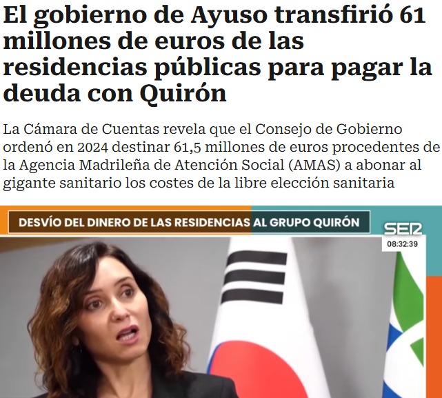 Robarle a los pobres para dárselo a los ricos. La Marichocho es la Robin Hood de la sanidad madrileña pero en versión ijadelagranpvta.